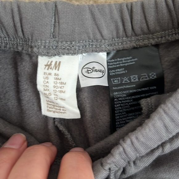 Disney Lion King Simba Jogger Sweatpants Gray Cartoon Character 18 months - Picture 5 of 5